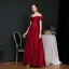 Modest / Simple Burgundy Satin See-through Evening Dresses  2020 A-Line / Princess Square Neckline Short Sleeve Rhinestone Sash Floor-Length / Long Ruffle Backless Formal Dresses