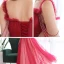 Chic / Belle Bordeaux Dansant Robe De Bal 2020 Princesse Bretelles Spaghetti Sans Manches Perlage Longue Volants Dos Nu Robe De Ceremonie