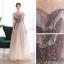 Élégant Marron Dansant Robe De Bal 2020 Princesse Transparentes Encolure Carrée Sans Manches Perlage Glitter Tulle Longue Volants Dos Nu Robe De Ceremonie