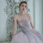 Elegant Lavendel Dancing Ballkjoler 2020 Prinsesse Kjæreste Uten Ermer Beading Glitter Tyll Lange Buste Ryggløse Formelle Kjoler