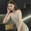 Sexy Silber Pailletten Abendkleider 2020 Meerjungfrau Spaghettiträger Ärmellos Gespaltete Front Lange Rückenfreies Festliche Kleider