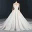 Luxury / Gorgeous Ivory See-through Bridal Wedding Dresses 2020 Ball Gown High Neck Long Sleeve Handmade  Beading Pearl Sequins Cathedral Train Ruffle