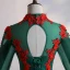 Vintage / Retro Dark Green Satin Dancing Prom Dresses 2020 Ball Gown See-through High Neck Long Sleeve Appliques Lace Beading Rhinestone Floor-Length / Long Ruffle Backless Formal Dresses