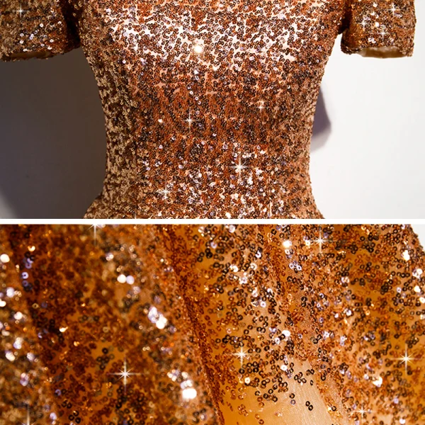 MINTLIMIT Dames pailletten glitter top korte mouwen V-hals T-shirt blouse cap mouwen vrije tijd party festival club, XXL