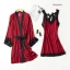 Sexy Burgundy V-Neck Long Sleeve Wedding Bridesmaid Bridal Robes 2020 Beading Rhinestone Sash
