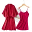 Affordable White Wedding Bridal Bridesmaid V-Neck 3/4 Sleeve Silk Robes 2020 Sash