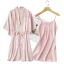 Affordable White Wedding Bridal Bridesmaid V-Neck 3/4 Sleeve Silk Robes 2020 Sash