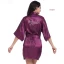Chic / Beautiful White Wedding Bridal V-Neck 3/4 Sleeve Silk Robes 2020 Sash Beading Rhinestone
