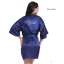 Chic / Beautiful White Wedding Bridal V-Neck 3/4 Sleeve Silk Robes 2020 Sash Beading Rhinestone