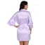 Chic / Beautiful White Wedding Bridal V-Neck 3/4 Sleeve Silk Robes 2020 Sash Beading Rhinestone
