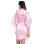 Chic / Beautiful White Wedding Bridal V-Neck 3/4 Sleeve Silk Robes 2020 Sash Beading Rhinestone
