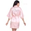 Chic / Beautiful White Wedding Bridal V-Neck 3/4 Sleeve Silk Robes 2020 Sash Beading Rhinestone