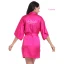 Chic / Beautiful White Wedding Bridal V-Neck 3/4 Sleeve Silk Robes 2020 Sash Beading Rhinestone