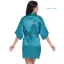 Chic / Beautiful White Wedding Bridal V-Neck 3/4 Sleeve Silk Robes 2020 Sash Beading Rhinestone