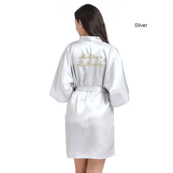 Modest / Simple Navy Blue Wedding Silk Robes 2020 V-Neck 3/4 Sleeve Sash Glitter Mother Of The Bride Dresses