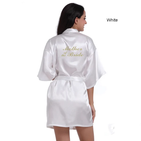 Modest / Simple Navy Blue Wedding Silk Robes 2020 V-Neck 3/4 Sleeve Sash Glitter Mother Of The Bride Dresses