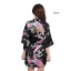 Fancy Red Wedding Bridal Printing Flower Silk Robes 2020 V-Neck 3/4 Sleeve Sash