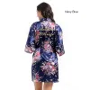 Fancy Black Printing Flower Wedding Silk Robes 2020 V-Neck 3/4 Sleeve Sash Mother Of The Bride Dresses