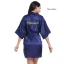 Modest / Simple Candy Pink Wedding Bridesmaid V-Neck 3/4 Sleeve Silk Robes 2020 Sash Glitter Printing