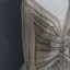 High-end Gold Red Carpet Evening Dresses  2020 Trumpet / Mermaid See-through Deep V-Neck Long Sleeve Bell sleeves Beading Rhinestone Sequins Sweep Train Ruffle Backless Formal Dresses