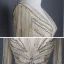 High-end Gold Red Carpet Evening Dresses  2020 Trumpet / Mermaid See-through Deep V-Neck Long Sleeve Bell sleeves Beading Rhinestone Sequins Sweep Train Ruffle Backless Formal Dresses