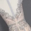 Illusion Champagne Transparentes Tapis rouge Robe De Soirée 2020 Trompette / Sirène Encolure Dégagée Sans Manches Perlage Faux Diamant Plumes Train De Balayage Volants Robe De Ceremonie