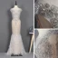 Illusion Champagne Transparentes Tapis rouge Robe De Soirée 2020 Trompette / Sirène Encolure Dégagée Sans Manches Perlage Faux Diamant Plumes Train De Balayage Volants Robe De Ceremonie