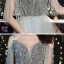 Fashion Grey Homecoming Graduation Dresses 2020 A-Line / Princess V-Neck Spaghetti Straps Sleeveless Beading Tassel Glitter Star Sequins Knee-Length Ruffle Backless Formal Dresses