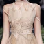 Charming Gold Dancing Prom Dresses 2020 A-Line / Princess Strapless Sleeveless Beading Glitter Tulle Floor-Length / Long Ruffle Backless Formal Dresses