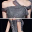 Fashion Grey Prom Dresses 2020 A-Line / Princess Off-The-Shoulder Short Sleeve Beading Sequins Glitter Tulle Sweep Train Ruffle Backless Formal Dresses
