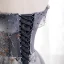 Chic / Belle Bleu Marine Dansant Robe De Bal 2020 Princesse De l'épaule Manches Courtes Perlage Faux Diamant Appliques Glitter Tulle Longue Volants Dos Nu Robe De Ceremonie