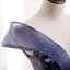 Fancy Purple Dancing Prom Dresses 2020 A-Line / Princess Off-The-Shoulder Short Sleeve Sash Beading Glitter Flower Tulle Floor-Length / Long Ruffle Backless Formal Dresses