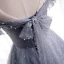 Best Grey Dancing Prom Dresses 2020 A-Line / Princess See-through Scoop Neck Short Sleeve Beading Pearl Glitter Tulle Floor-Length / Long Ruffle Backless Formal Dresses