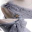 Best Grey Dancing Prom Dresses 2020 A-Line / Princess See-through Scoop Neck Short Sleeve Beading Pearl Glitter Tulle Floor-Length / Long Ruffle Backless Formal Dresses