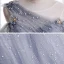 Best Grey Dancing Prom Dresses 2020 A-Line / Princess See-through Scoop Neck Short Sleeve Beading Pearl Glitter Tulle Floor-Length / Long Ruffle Backless Formal Dresses