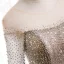 Charmant Champagne Dansant Robe De Bal 2020 Princesse Transparentes Encolure Dégagée Manches Longues Perlage Glitter Tulle Train De Balayage Volants Dos Nu Robe De Ceremonie