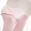 Fashion Blushing Pink Satin Prom Dresses 2020 A-Line / Princess Strapless Sleeveless Beading Pearl Floor-Length / Long Ruffle Backless Formal Dresses