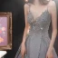 Sexy Bleu Marine Dégradé De Couleur Transparentes Robe De Bal 2020 Princesse Bretelles Spaghetti Sans Manches Appliques En Dentelle Perlage Glitter Polyester Longue Dos Nu