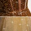 Mode Gold Tanzen Ballkleider 2020 A Linie One-Shoulder Kurze Ärmel Pailletten Perlenstickerei Lange Rüschen Rückenfreies Festliche Kleider