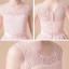 Elegante Parel Roze Chiffon Huwelijk Bloemenmeisjes Jurken 2020 Schede / Fit Ronde Hals Mouwloos Gordel Lange Ruche