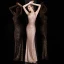 Scintillantes Or Rose Paillettes Robe De Soirée 2020 Trompette / Sirène Col v profond Sans Manches Longue Dos Nu Robe De Ceremonie