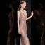 Scintillantes Or Rose Paillettes Robe De Soirée 2020 Trompette / Sirène Col v profond Sans Manches Longue Dos Nu Robe De Ceremonie