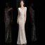 Scintillantes Or Rose Paillettes Robe De Soirée 2020 Trompette / Sirène Col v profond Sans Manches Longue Dos Nu Robe De Ceremonie