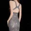 Fashion Grey Sequins Evening Dresses  2020 Trumpet / Mermaid Halter Sleeveless Floor-Length / Long Backless Formal Dresses
