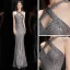 Fashion Grey Sequins Evening Dresses  2020 Trumpet / Mermaid Halter Sleeveless Floor-Length / Long Backless Formal Dresses