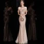Scintillantes Or Rose Paillettes Robe De Soirée 2020 Trompette / Sirène Bretelles Spaghetti Manches Courtes Longue Volants Dos Nu Robe De Ceremonie