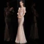 Scintillantes Or Rose Paillettes Robe De Soirée 2020 Trompette / Sirène Bretelles Spaghetti Manches Courtes Longue Volants Dos Nu Robe De Ceremonie