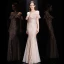 Scintillantes Or Rose Paillettes Robe De Soirée 2020 Trompette / Sirène Bretelles Spaghetti Manches Courtes Longue Volants Dos Nu Robe De Ceremonie