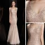Schöne Rose Gold Pailletten Abendkleider 2020 Meerjungfrau Schultern Ärmellos Lange Rüschen Rückenfreies Festliche Kleider