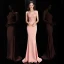 Illusion Pearl Pink Pierced Evening Dresses  2020 Trumpet / Mermaid Deep V-Neck Sleeveless Appliques Lace Beading Sweep Train Ruffle Backless Formal Dresses